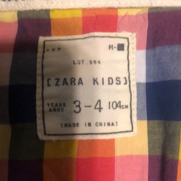 Zara Kids 3-4 Summer Button Up - Picture 2 of 2